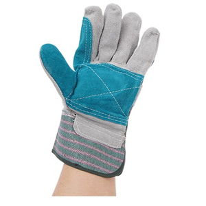 Gants de travail à double paume renforcés résistants à la chaleur, gants de sécurité en cuir croûte de qualité supérieure, durables, pour la protection des mains - Product Image 3