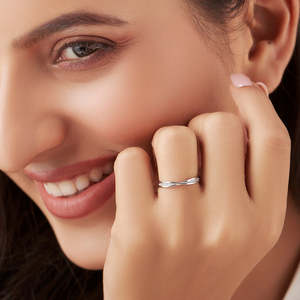 Everyday Grace CZ Rhodium Plated 925 Silver Women <b>Ring</b> (<b>Adjustable</b>) Wedding Women Daily Fine Jewelry Handmade Bulk Product - Product Image 4