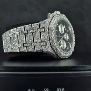Reloj Cronógrafo Mecánico Iced Out con Correa de Acero Inoxidable, Analógico, de Lujo para Hombre, Estilo Hip Hop - Product Image 3
