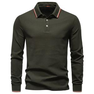 2026 Autumn Polo <b>Shirt</b> Men Solid Color <b>Long</b> <b>Sleeve</b> Cotton Rich Blend Breathable Polos Social Business <b>Golf</b> Polo <b>Shirts</b> for Men - Product Image 2