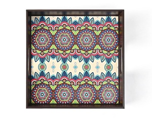 Bandeja de Servir de Madera con Diseño Floral Étnico, Decorativa, de Alta Calidad, para Postres, Disponible para la Venta al Precio Más Bajo - Product Image 6