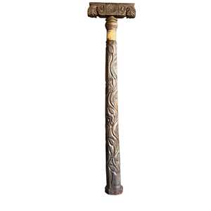 Columna Decorativa Tallada a Mano en Madera de Teca Sólida de Estilo Indio Vintage para Proyectos de Templos, Villas y Hoteles |   Mix Match 1 Contenedor - Product Image 6
