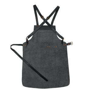 High Quality <b>Aprons</b> <b>BBQ</b> Barber Artisan <b>Apron</b> Custom logo with Genuine Leather - Product Image 2