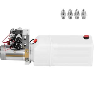 ปั๊มไฮดรอลิกไฟฟ้าแบบสองทาง 8 ควอร์ต/2 แกลลอน DC 12V แรงดันสูงสุด 3200 PSI สำหรับรถพ่วงดั๊มพ์ - Product Image 1