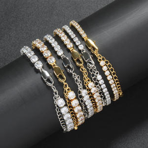 Luxury <b>Iced</b> <b>Out</b> Moissanite Diamond Bracelet Cuban <b>Chain</b> Hip Hop Jewelry for Concerts and Stage Performance Available for Sale - Product Image 3
