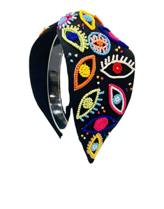 Serre-tête élastique vintage fait main pour femme, orné de strass et de perles, accessoire de mode pour cheveux, bijou pour filles - Product Image 5