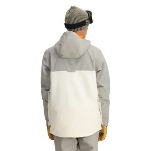 เสื้อแจ็คเก็ตสกีผู้ชายแบบมีฮู้ด กันน้ำ สีสันตัดกัน ผ้ากันลม Gore-Tex น้ำหนักเบา ระบายอากาศได้ดี สีเทาส้ม - Product Image 3