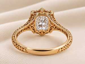 Anillo de Compromiso con Diamante Cultivado en Laboratorio de Corte Cojín Alargado de 5 Quilates, Oro Sólido de 10K, 14K, 18K, Joyería Fina, Certificado IGI, Color E, para Mujer - Product Image 2