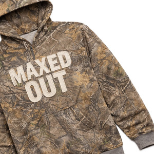 เสื้อฮู้ดดี้ผ้าฟลีซหนานุ่มคุณภาพสูง พิมพ์ลายพราง Real Tree  พร้อมโลโก้สั่งทำพิเศษ ทรงบ็อกซี่  เสื้อสเวตเชิ้ตลายพราง  ปรับแต่งแบรนด์ได้ - Product Image 4