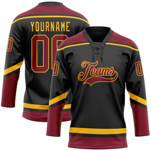 Maillot de hockey sur glace pour équipe, vêtements de sport, impression personnalisée du nom et du numéro, vente en gros sur mesure - Product Image 3