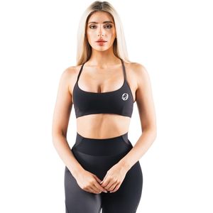 Black <b>Women's</b> Triple Back Strap Sports Bra Breathable <b>Compression</b> Crop <b>Top</b> for Workout Running Yoga Gym Training - Product Image 6