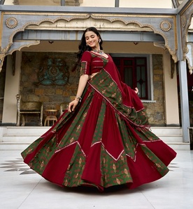Leranath Fashion Indian Traditional Ethnic Designer Navaratri Collection <b>Lehenga</b> Choli Ajrakh Print Rayon <b>Women</b> Wedding Floor - Product Image 1