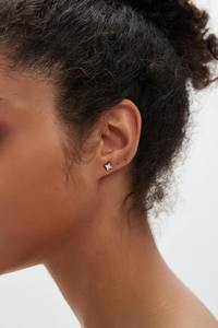 Pendientes de Oro de 14K con Diamante Estrella Cultivado en Laboratorio, Minimalistas, con Rosca para Hélice, Brillantes, Joyería Única, Regalo para Mujer - Product Image 2