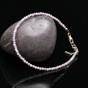 Natural Lepidolite Faceted Round Gemstone <b>Bracelet</b> 3MM Handmade Dainty <b>Stone</b> <b>Bracelet</b> For Women And Men Genuine Lepidolite - Product Image 3