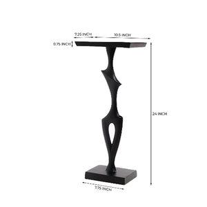Zavra Drink <b>Table</b> <b>Black</b> Conical Base Drink <b>Tables</b> With Gold Top - Product Image 6