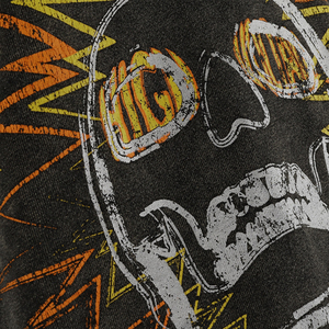 T-shirt en coton personnalisé streetwear d'été, imprimé sur mesure, coupe ample, effet vieilli, avec motifs graphiques pour hommes - Product Image 5