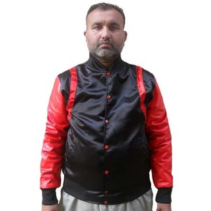 Custom Embroidery <b>Letter</b> Patches Vintage 3D Embroidery Satin Varsity <b>Jacket</b> High Quality 100% Polyester Quick Dry Custom <b>Men</b> - Product Image 1