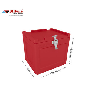 Glacière isotherme carrée rouge en ABS 20L avec serrure pour aliments, boissons et pêche - Product Image 1