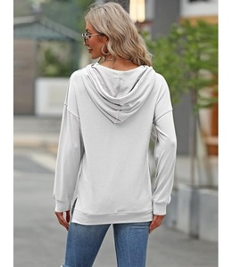 Pull à capuche d'hiver confortable pour femme, 100 % coton, à manches longues, col tombant, imprimé, best-seller, provenant du Bangladesh - Product Image 5