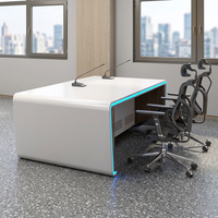 Console de salle de contrôle moderne : Poste de travail, mobilier de diffusion, console de centre de commande, solution de mise en page personnalisée