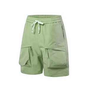 Men's Purple <b>Cargo</b> <b>Shorts</b> Mid Waist Drawstring Quick Dry Casual Bermuda <b>Shorts</b> With Pockets 100% Polyester - Product Image 4