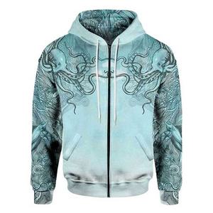 เสื้อฮู้ดดี้ซับลิเมชั่นคุณภาพสูง โลโก้สั่งทำได้ ดีไซน์หรูหรา ขั้นต่ำในการสั่งซื้อน้อย เสื้อฮู้ดดี้ซิปสำหรับผู้ชาย สกรีนโลโก้ตามสั่ง เสื้อผ้าผู้ชาย - Product Image 2