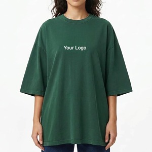 เสื้อยืดผู้หญิงแบบ OEM สั่งทำได้ แฟชั่นลำลอง ผ้าฝ้าย 100% ทรงหลวม แขนสั้น สไตล์ฮิปฮอป ระบายอากาศได้ดี เป็นมิตรกับสิ่งแวดล้อม - Product Image 4