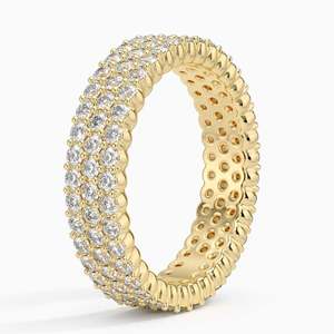 Diamond Eternity Band <b>Ring</b> 14K Gold Full Pave Wedding Band Stackable <b>Ring</b> Luxury Anniversary Jewelry for Women - Product Image 1