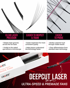 ถาดขนตาปลอม Charmlash ขายส่ง ขนตาปลอมแบบเลเซอร์ แบรนด์ส่วนตัว ถาดขนตาไหม ขนตาไฟเบอร์ PBT คุณภาพสูงจากเกาหลี - Product Image 5