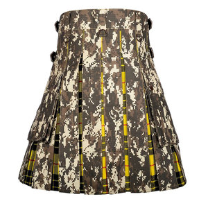 Kilt Utilitario Híbrido con Camuflaje Digital Escocés y Tartán MacLeod de Lewis, Kilt Premium Hecho a Mano - Más de 80 Colores de Tartán - Product Image 3