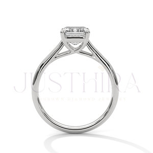 Most Selling Solitaire Emerald Cut Diamond Ring for Everyday Wear Office Use and Elegant Styling <b>Wedding</b> Engagement Ring For He - Product Image 3