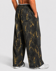 Ensemble de survêtement camouflage surdimensionné pour homme OEM Contrastline, en molleton de coton premium, avec sweat à capuche à passepoil contrastant et pantalon de jogging à jambes larges - Product Image 5