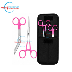ชุดเครื่องมือผ่าตัด OEM พร้อมด้ามจับสีชมพู – ชุดกรรไกรสำหรับพยาบาล - Product Image 1