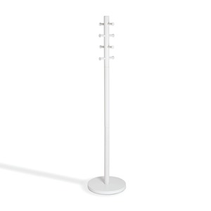 BLACK WOODEN <b>COAT</b> <b>HANGER</b> <b>STAND</b> FREESTANDING CLOTHES RACK WITH HOOKS FOR ENTRYWAY BEDROOM HOME HOTEL - Product Image 4