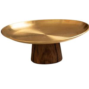 Support à gâteau en bois avec finition émaillée pour fêtes et célébrations, servant également de présentoir à fruits et d'outil de service de gâteaux - Product Image 3