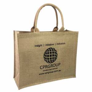 Bolsa de Yute de Gran Capacidad con Cierre de Cremallera para Compras y Uso en el Mercado - Product Image 2