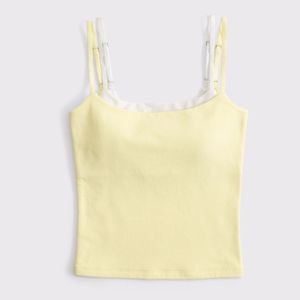 Camisola de tirantes dobles personalizada para mujer, ajustada, elástica, informal, de verano, forro polar, antiencogimiento, venta al por mayor, OEM - Product Image 4