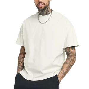 T-shirt Homme Oversize Respirant en Jersey 100% Coton Lourd 240 GSM avec Coupe Boxy Décontractée et Col Rond – Collection High Street - Product Image 1