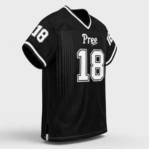 เสื้อฟุตบอลอเมริกันแบบกำหนดเอง ผ้าตาข่ายระบายอากาศ แขนสั้น พิมพ์หมายเลข ชุดทีม สำหรับผู้ชายและผู้หญิง - Product Image 2