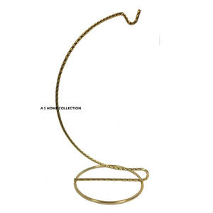 Support de présentation de Noël torsadé de qualité supérieure, doré, en fer, pour l'affichage d'articles en métal avec éclairage LED et décoration - Product Image 1