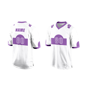 Camiseta de Fútbol Americano Transpirable de Alta Calidad, 100% Poliéster, Logotipo Personalizado, Cuello en V, Número de Equipo - Product Image 6