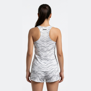 Custom OEM ODM Logo Sports <b>Women</b> Activewear Tank <b>Top</b> and Shorts Set Sleeveless Fitness Vest Sports Bra <b>Camo</b> Print Workout Outfit - Product Image 6