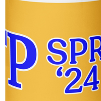 Tasse à café Sigma Gamma Rho SPR 24 pour femmes, tasse en céramique bleue et dorée, cadeau élégant, vaisselle