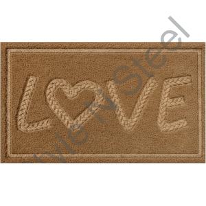 Ove-felpudo en relieve con caja rectangular para casa, Felpudo de color marrón para casa - Product Image 1