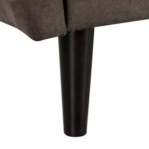<b>Brown</b> Tufted Fabric Iron Leg Futon <b>Sofa</b> 1pc Pocket Coil <b>Bed</b> with Back Support Converts From <b>Sofa</b> to <b>Bed</b> - Product Image 6