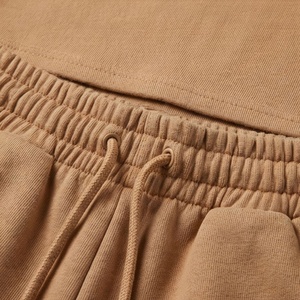 Conjunto de 2 Piezas para Mujer, Top Corto de Punto de Color Sólido y Pantalones Cortos por Encima de la Rodilla, Ropa Casual de Primavera/Verano - Product Image 5