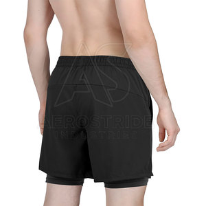 Shorts de course décontractés personnalisés en tissu extensible durable, séchage rapide, respirant, ajustement sûr, mouvement fluide - Product Image 5