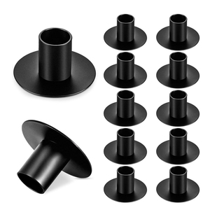 Porte-bougie décoratif en métal miniature noir - Product Image 4