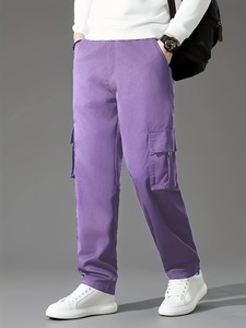 Pantalon cargo de jogging décontracté pour homme, taille haute, en toile, séchage rapide, taille élastique, coupe droite – Nouvelle collection hiver, vente flash - Product Image 3
