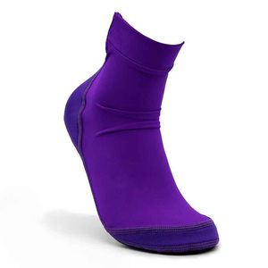 Purple Cotton/Bamboo Fiber Ankle <b>Socks</b> Anti-Slip Basketball UNISEX Adults Seamless Design Solid Color <b>Custom</b> Bottom - Product Image 1